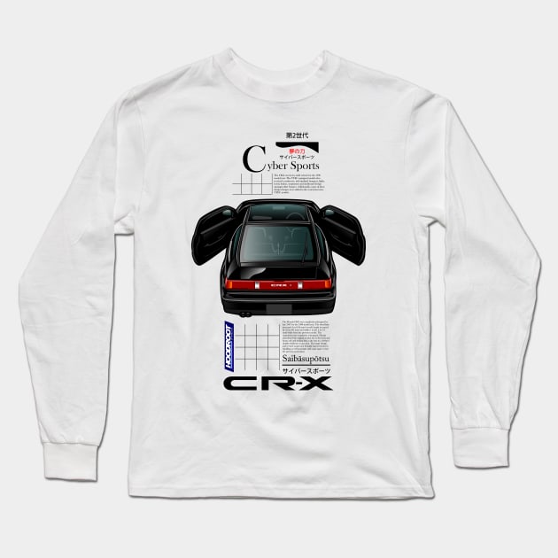 CRX CIVIC JDM ARTWORK Long Sleeve T-Shirt by hoodroot